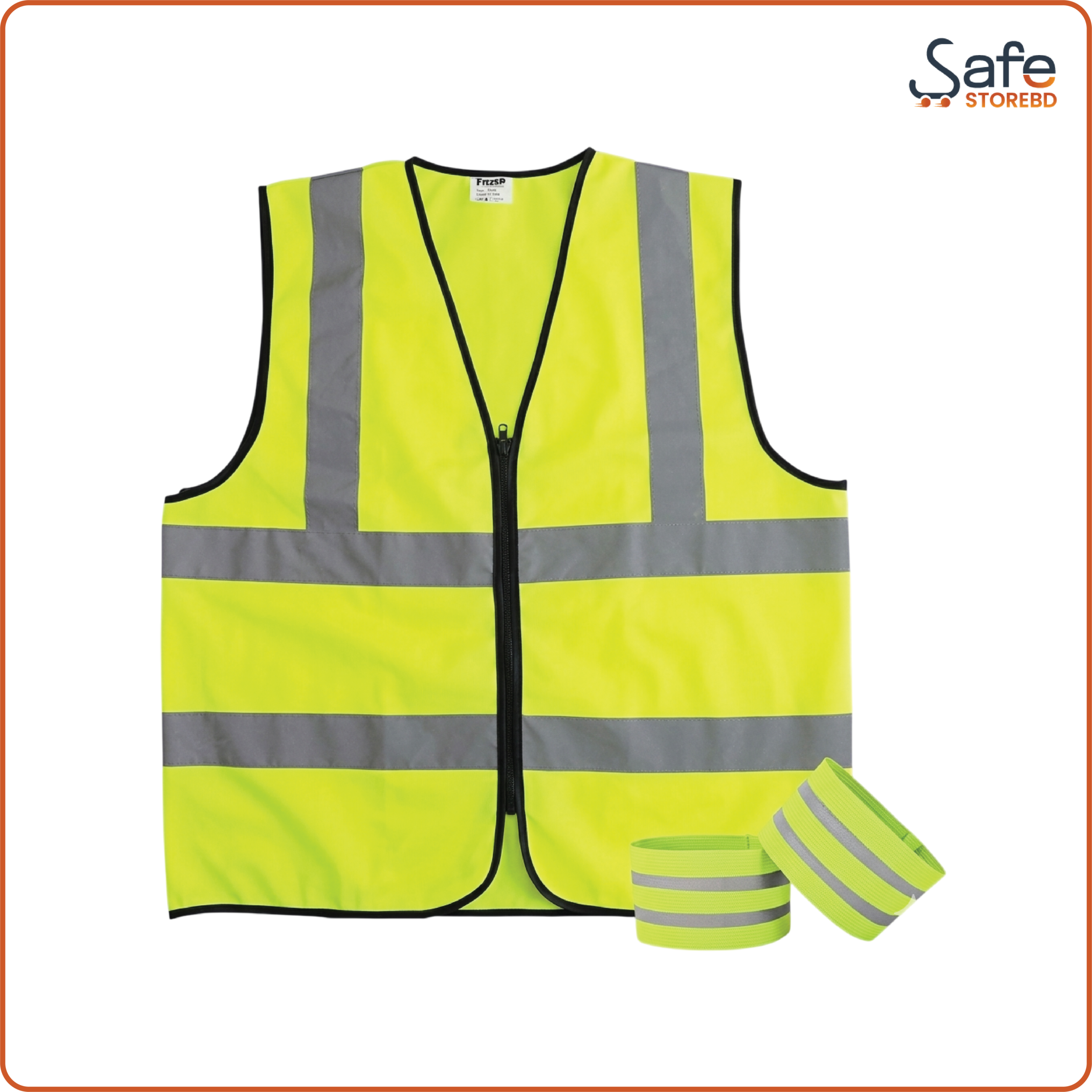 Fluorescent 2-Step Reflective Work Vest