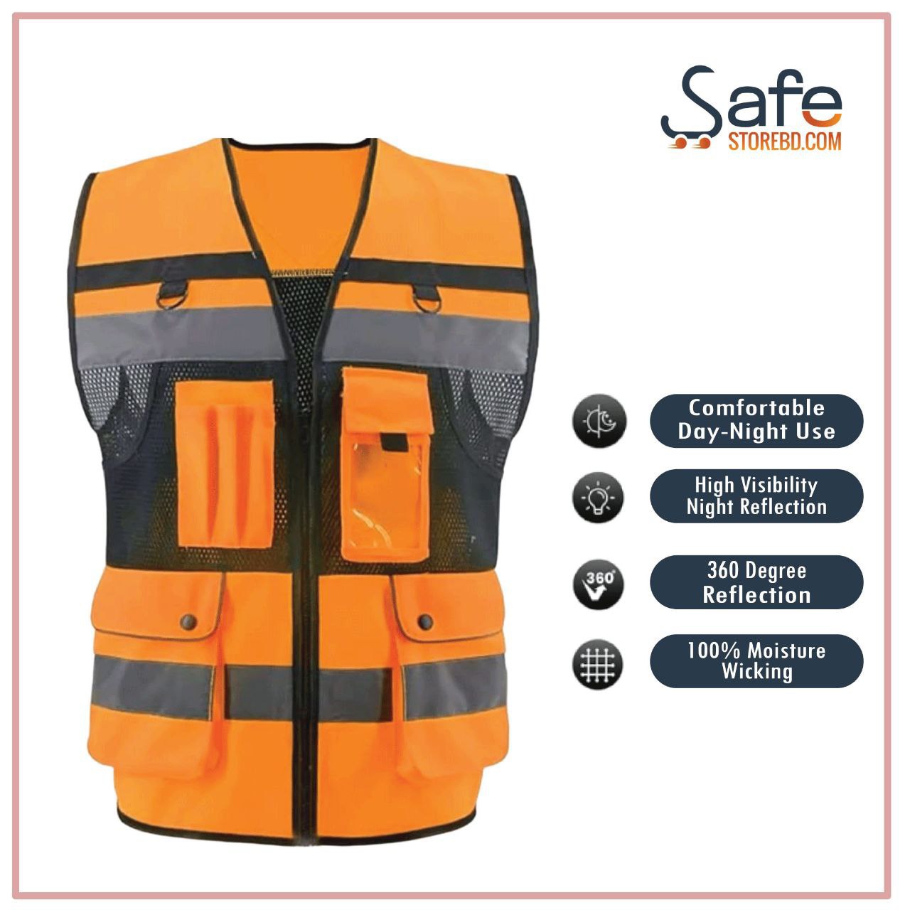 Fluorescent Yellow Reflective Running Vest β Stay Seen, Stay Safe